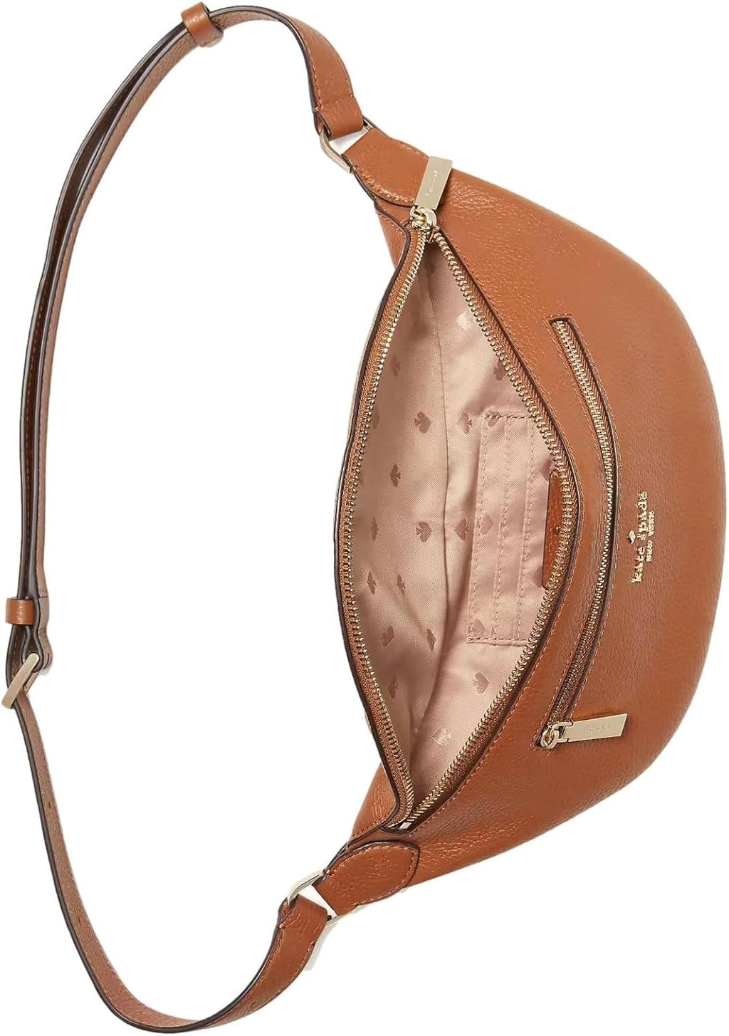 Leather Belt Bag Fanny Pack in Warm Gingerbread U927