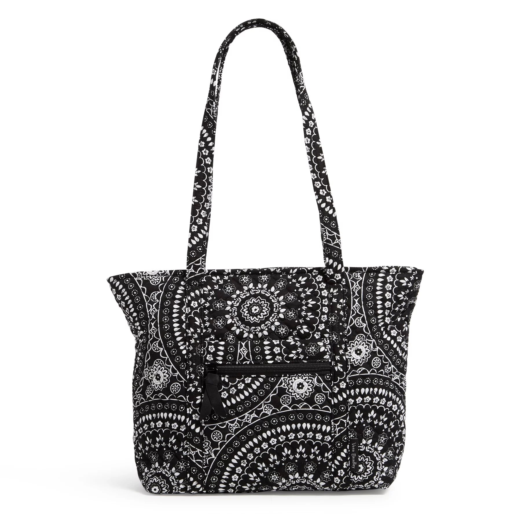 Black Bandana Medallion Recycled Cotton Small Tote Bag Q31884