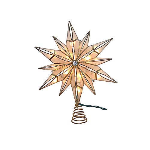 10-Light 12-Point Capiz Star Treetop F595
