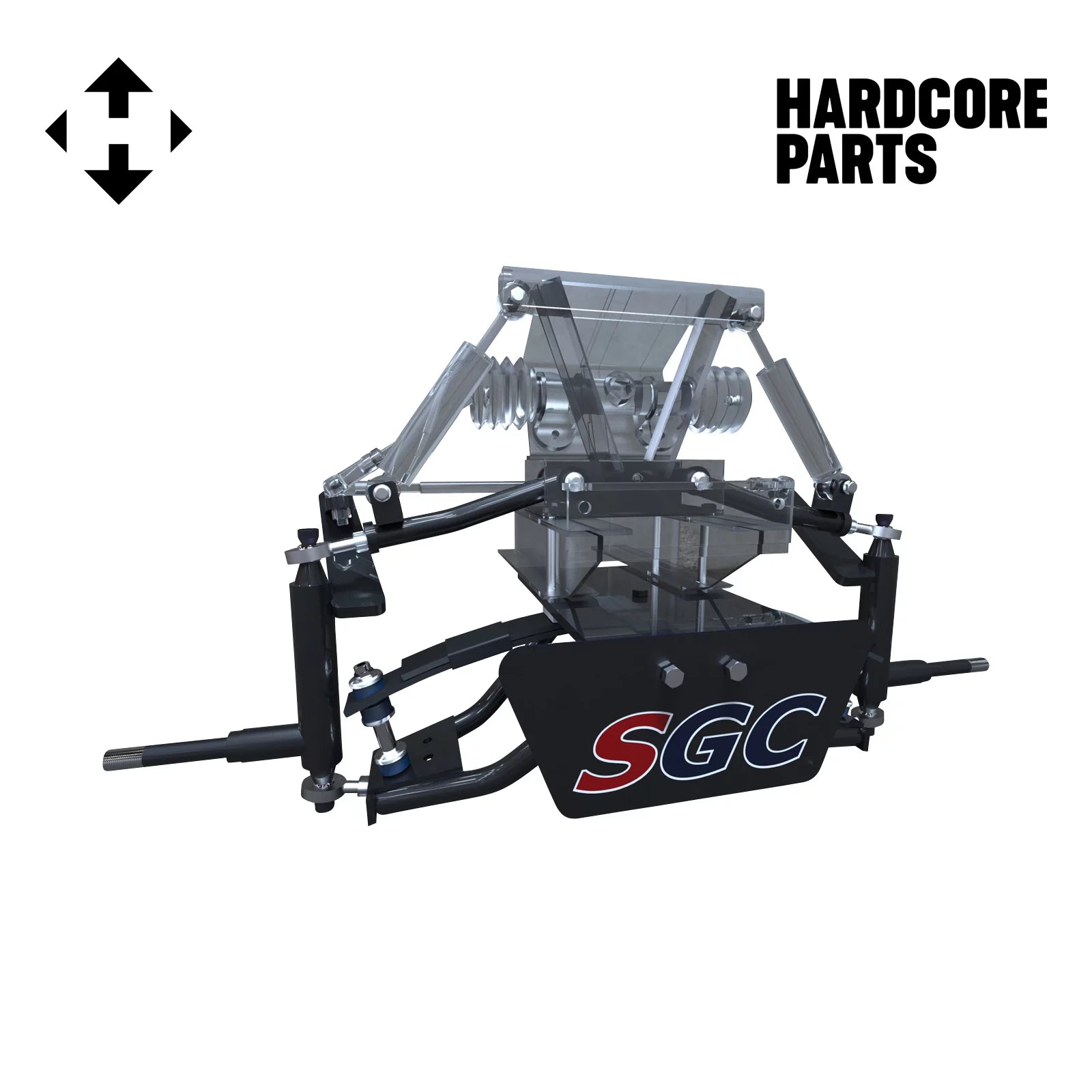 6” Heavy Duty Double A-Arm Suspension Lift Kit for Club Car DS Golf Cart with 12" Machined/Gunmetal Wheels and 23"x10.5"-12" All-Terrain Tires W143