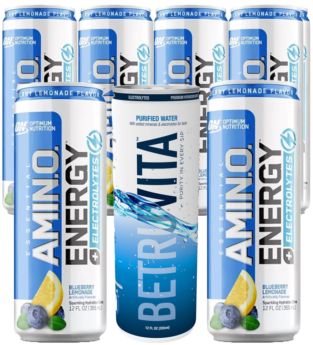 Blueberry Lemonade Sparkling Hydration Drink, 12 Fl Oz Pack of 7 V556
