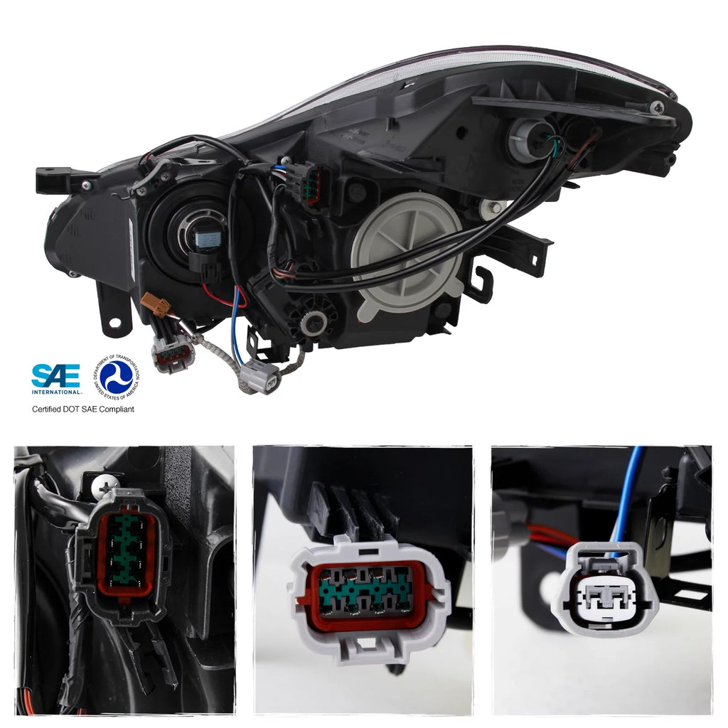 Chrome Projector Headlight Passenger Right V8788
