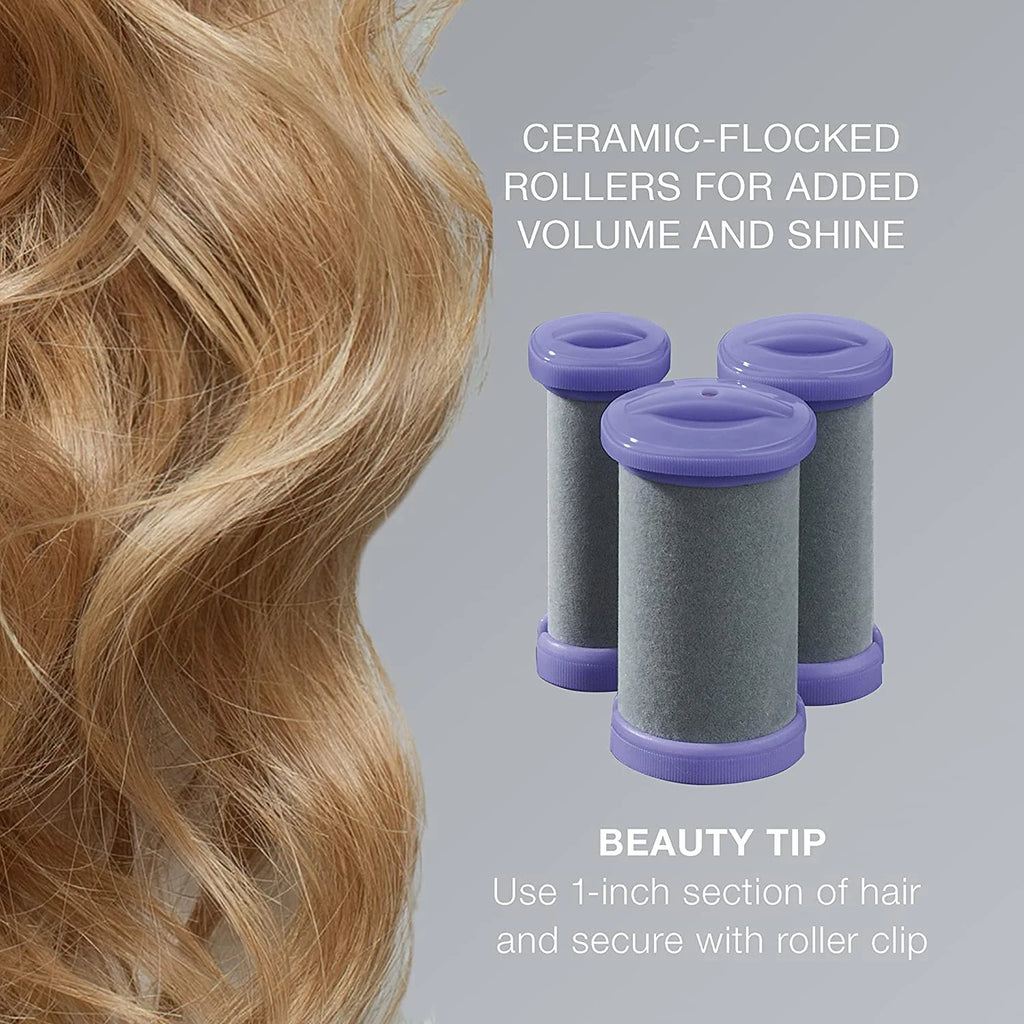 Ceramic Flocked Hot Roller Set with 20 Hair Rollers T737566