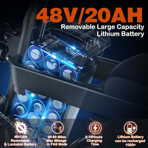 750W Electric Bike with 48V20AH Battery and 16"×3" Fat Tire K5631