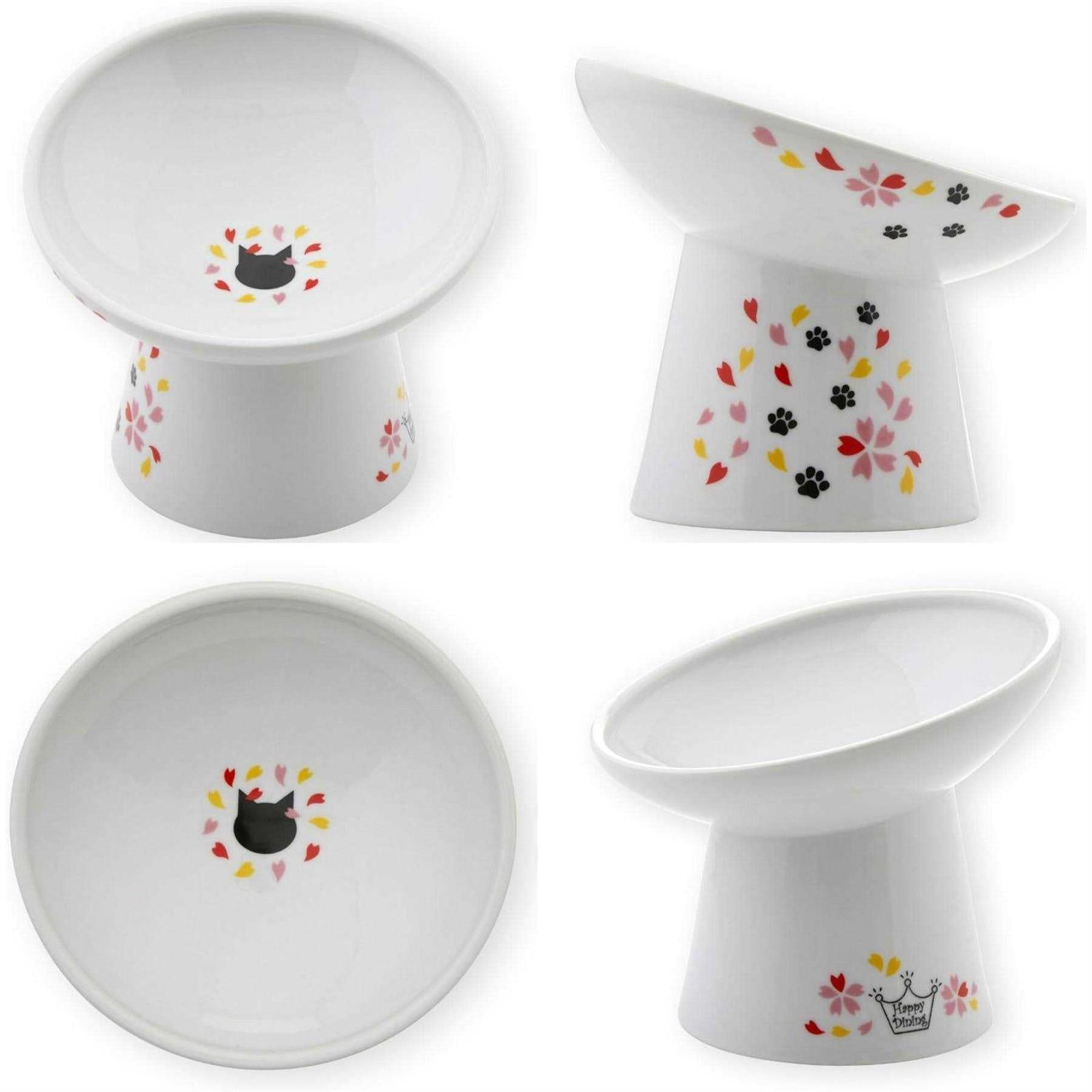 Extra Wide Raised Cat Food Bowl U331