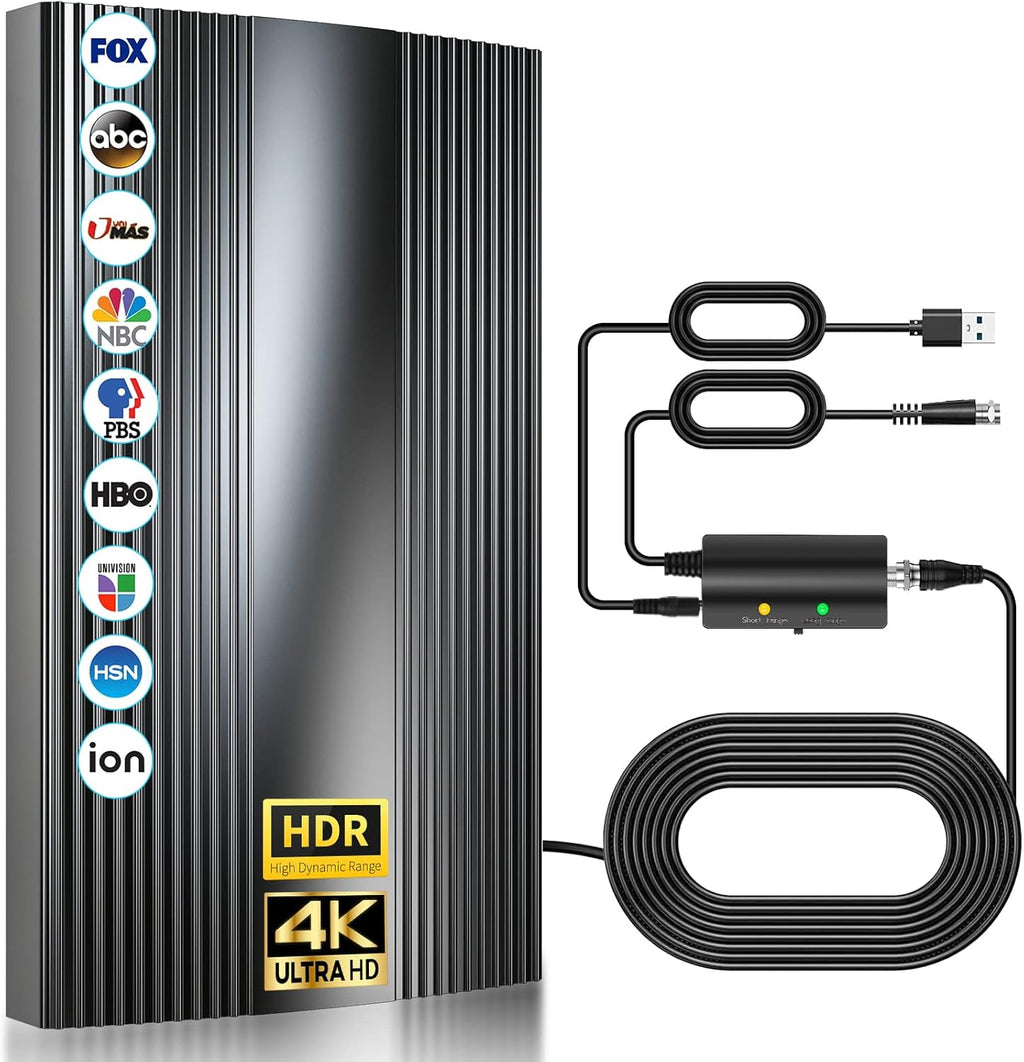 TV Antenna with Amplifier Signal Booster & 33FT Coaxial Cable F521