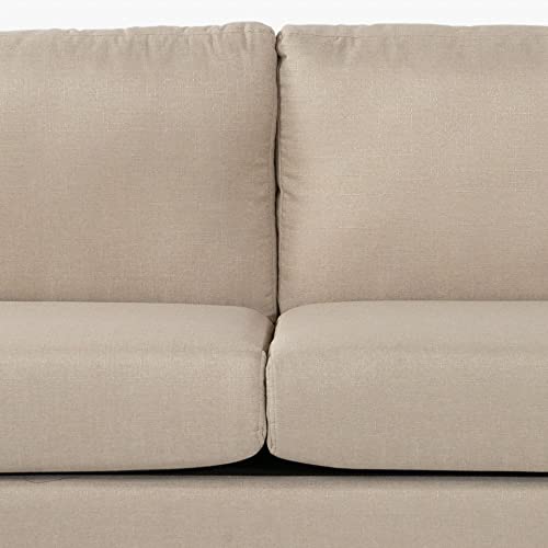 Linen Fabric U-Shape Sectional Sofa with Double Extra Wide Chaise Lounge D18419