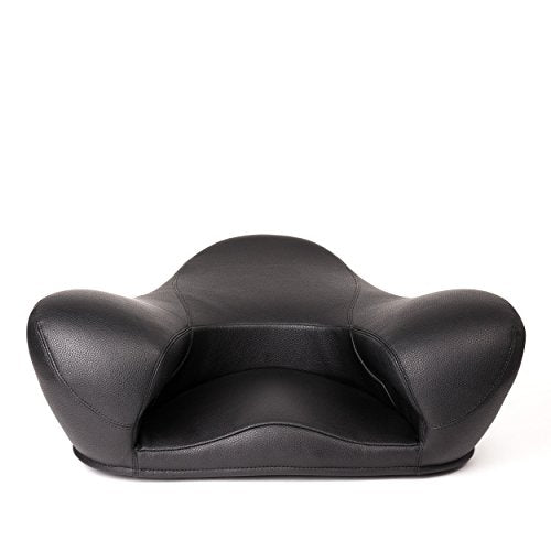 Brown Vegan Leather Ergonomic Meditation Seat Cushion B268056