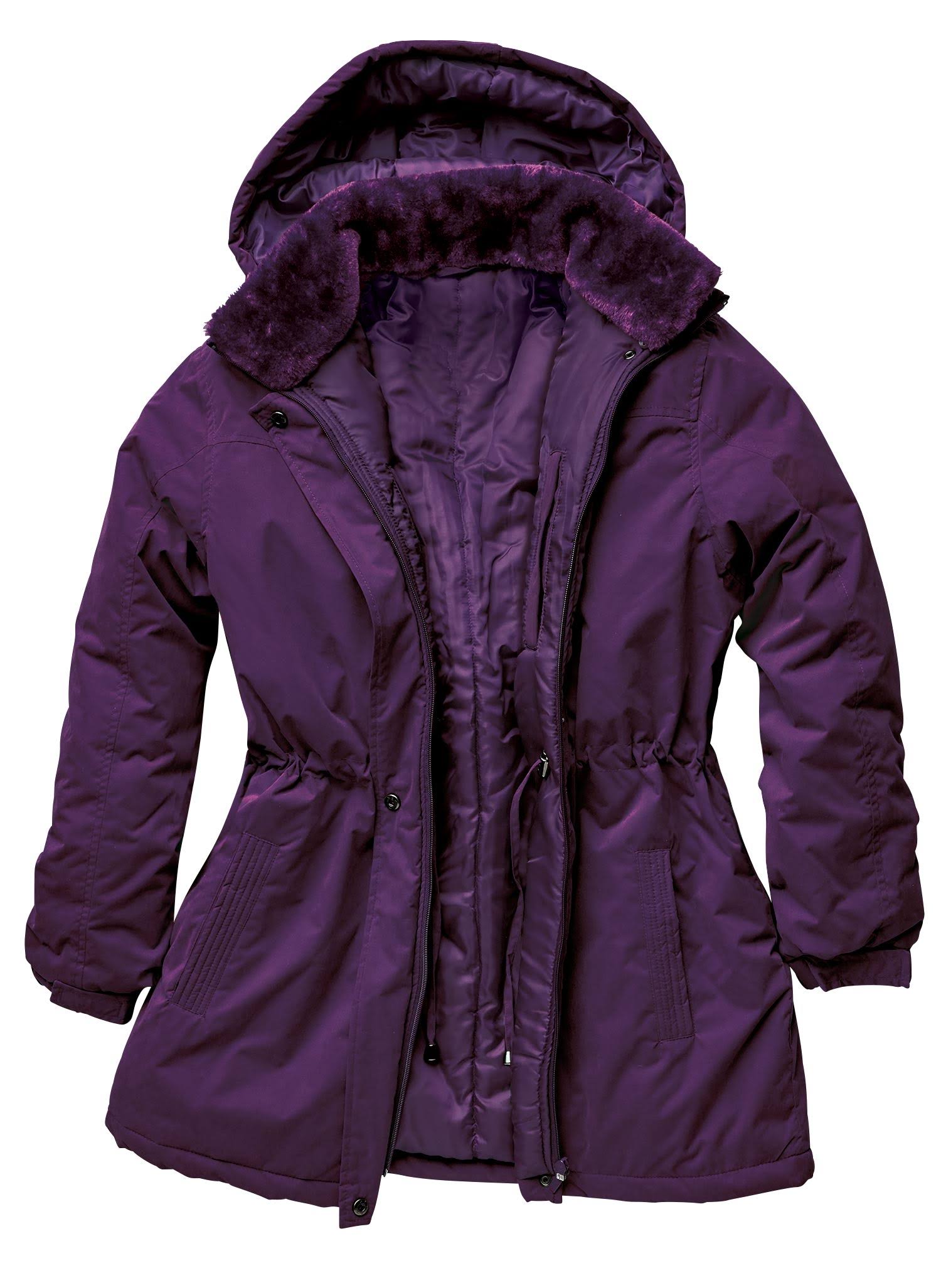Medium Eggplant Anorak Coat H1675