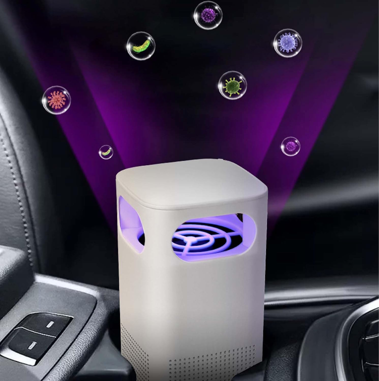 Portable Quiet USB Rechargeable Air Purifier with Lights U2742
