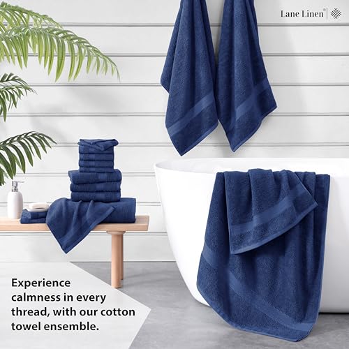 16 Piece 100% Cotton Black Bath Towel Set with 4 Bath Towels, 4 Hand Towels, 8 Wash Cloths G1437
