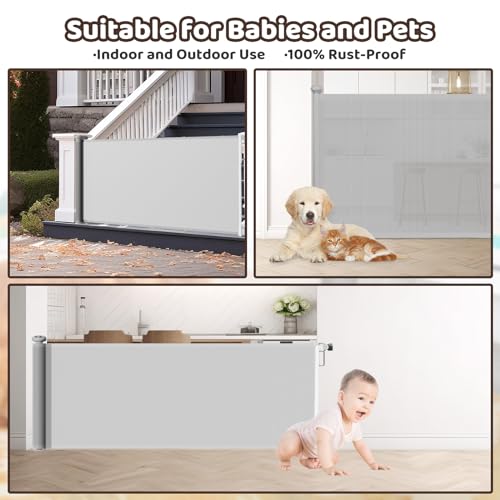 Retractable Baby Gate, 33" Tall, Extends up to 55" Wide Z743863