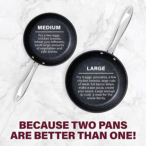 Hard Anodized Nonstick Frying Pan Set 10" & 11.5" Skillet Set Z838583