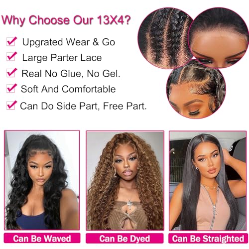 28 Inch Deep Wave Lace Front Human Hair Wig V24210