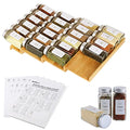 Bamboo 4 Tier Spice Drawer Organizer with 28 Spice Jars Q542818