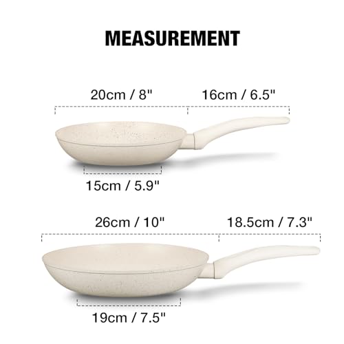 White 10 Inch Nonstick Marble Frying Pan R641