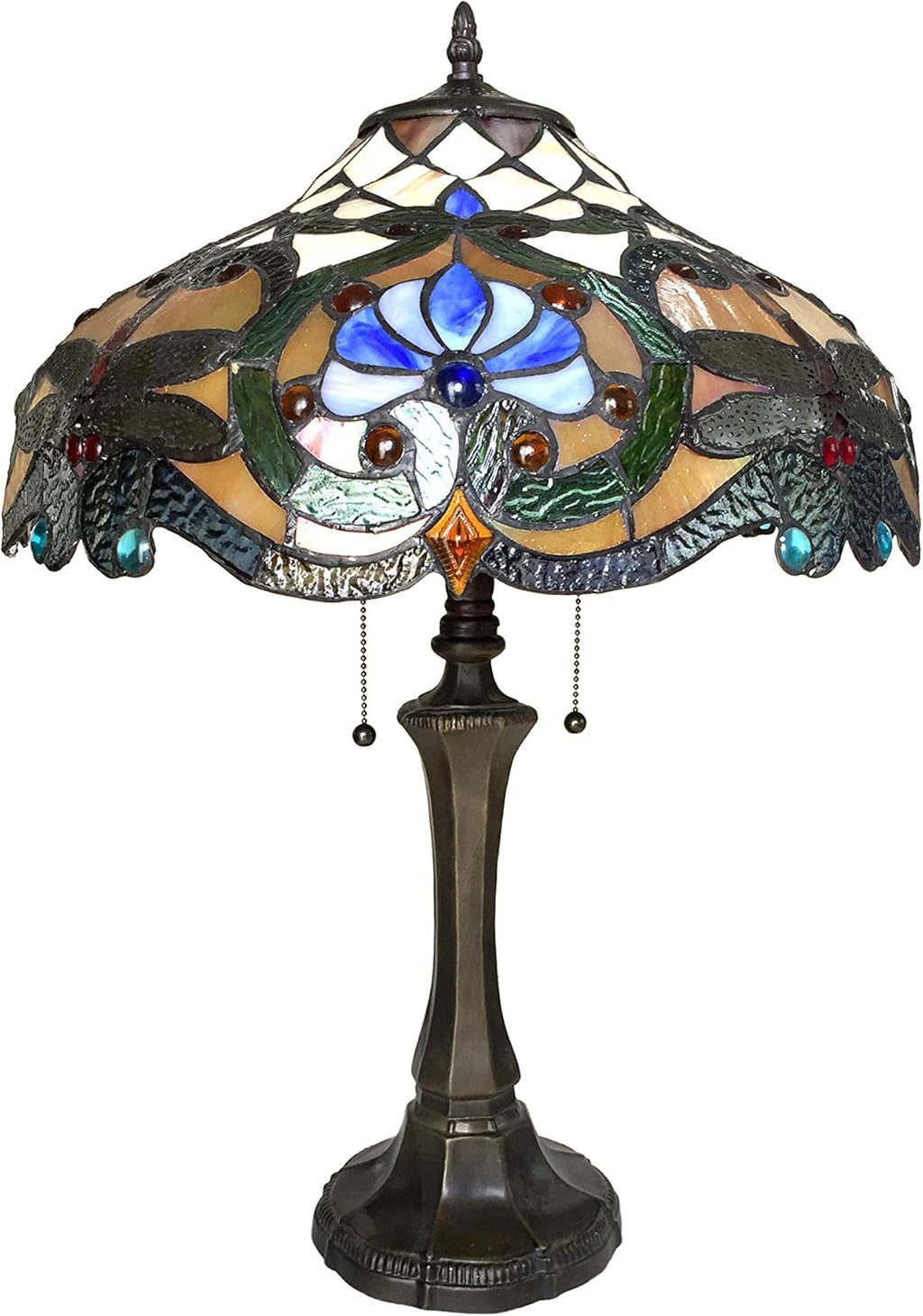 2 Light Dragonfly Table Lamp 17" Shade E3140