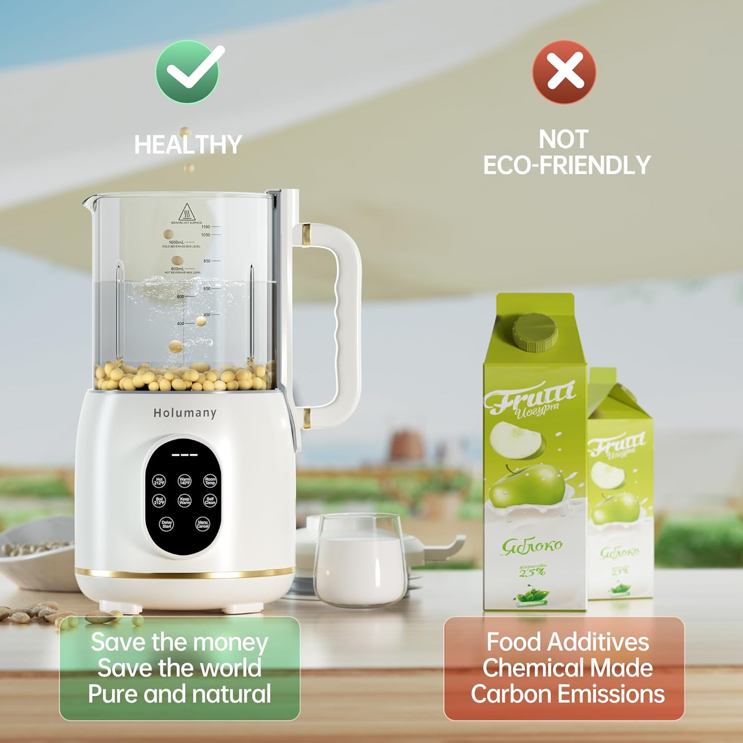 35oz Automatic Soy Milk Maker (White) M35081