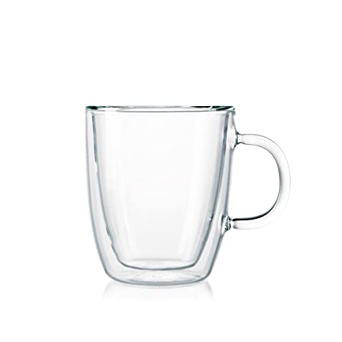 10oz Double Wall Insulated Glass Mug Set of 2 A768013