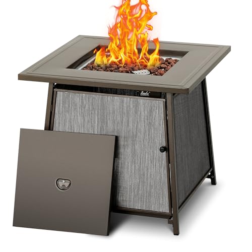 Black 28 inch Propane Fire Pit Table Y317449