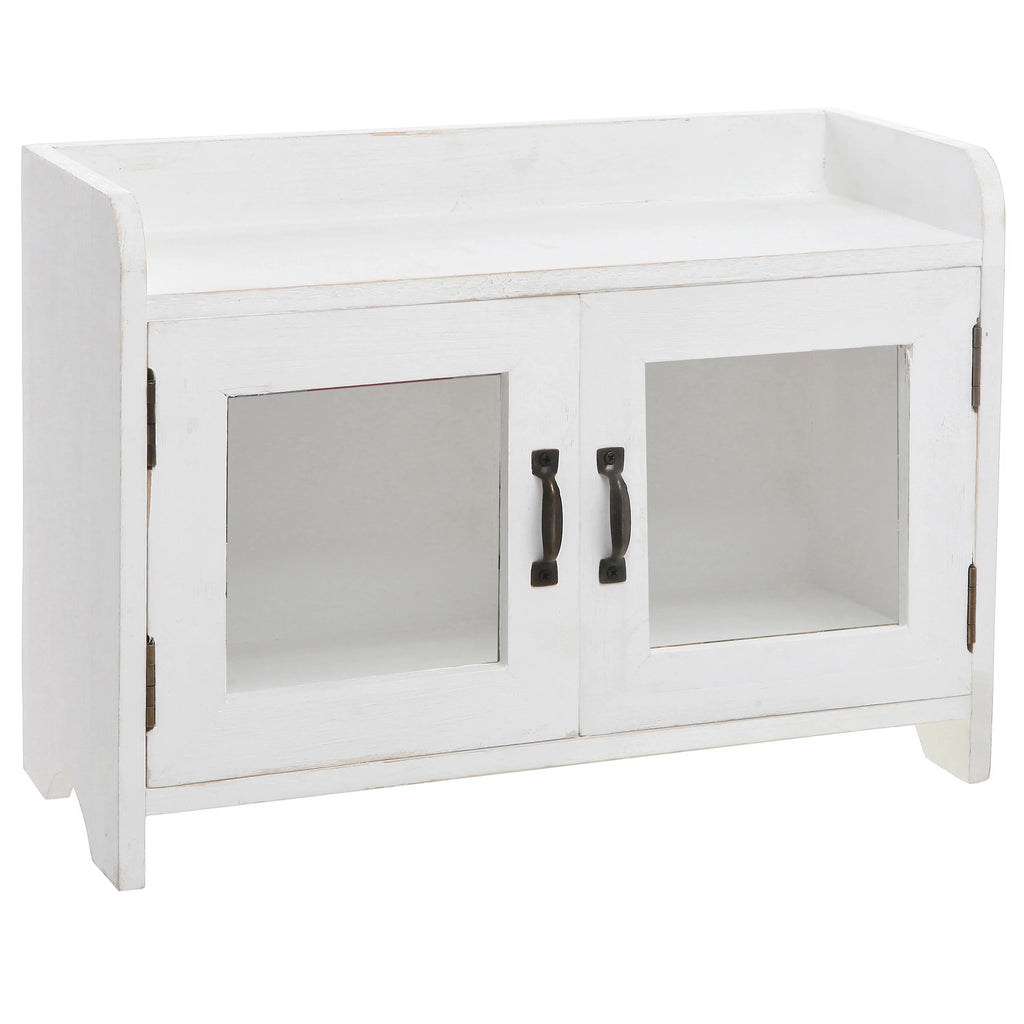 Antique White Wood Cabinet Organizer F8003