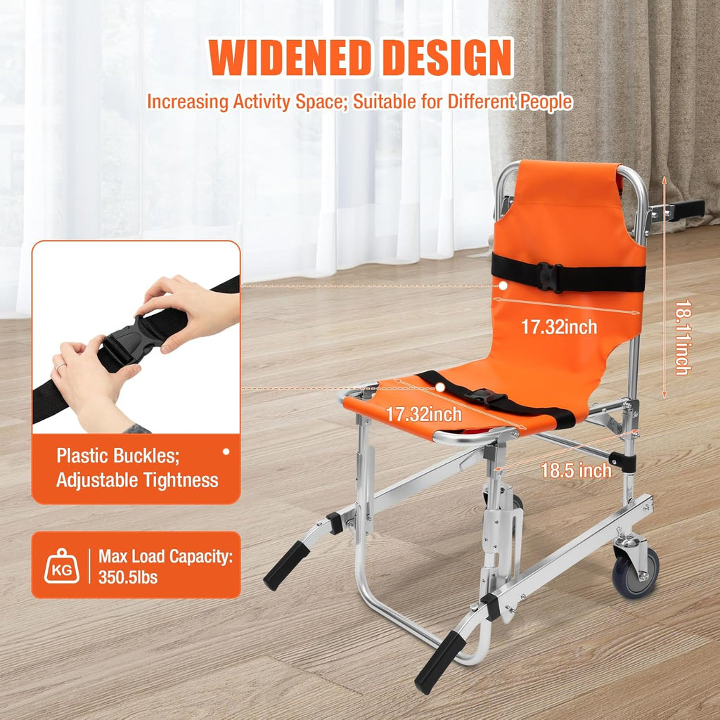 Orange Foldable Transport Wheelchair G6097