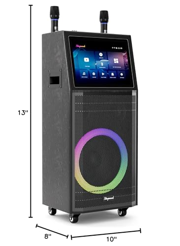 Portable Bluetooth Karaoke Machine with 2 Wireless Microphones G372