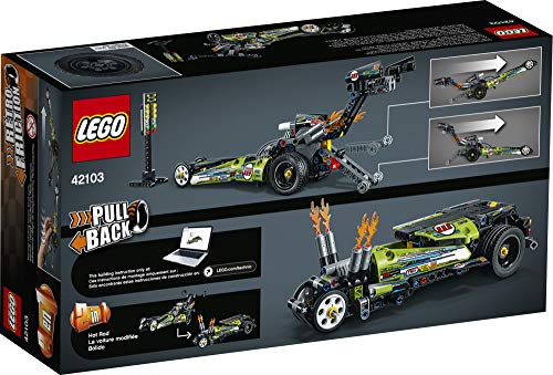 LEGO Technic Dragster Pull-Back Racing Toy Building Kit (225 Pieces) E15319