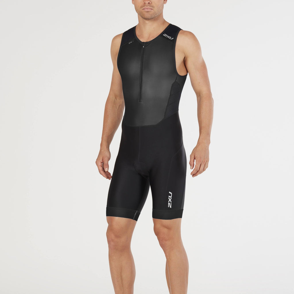 Black Front Zip Trisuit A278