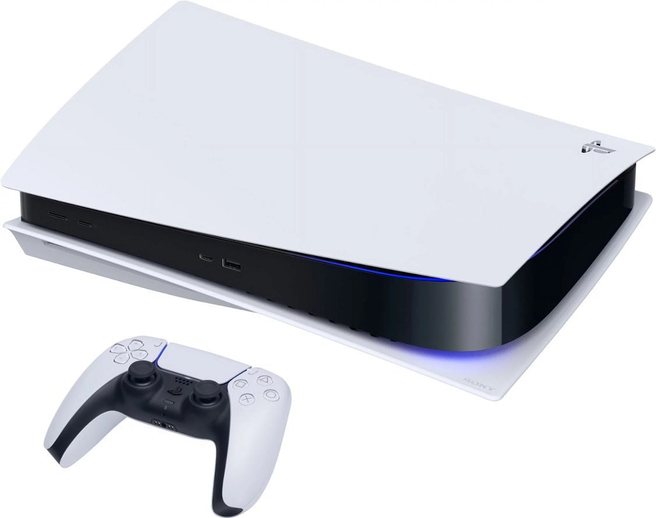 White PlayStation 5 Gaming Console with Wireless Controller E51351