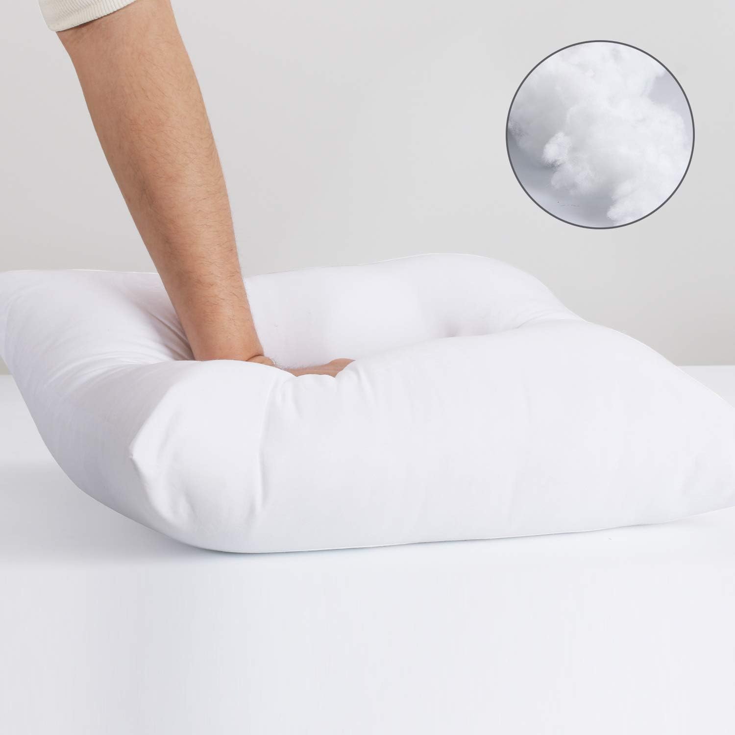Pack of 4 Water Resistant Hypoallergenic Square Pillow Inserts V82477