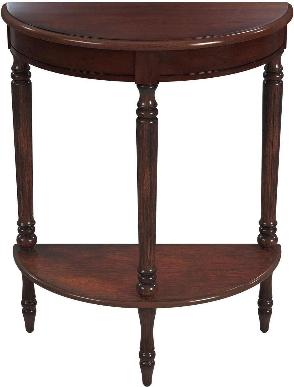 Cherry Brown Demilune Console Table U106107