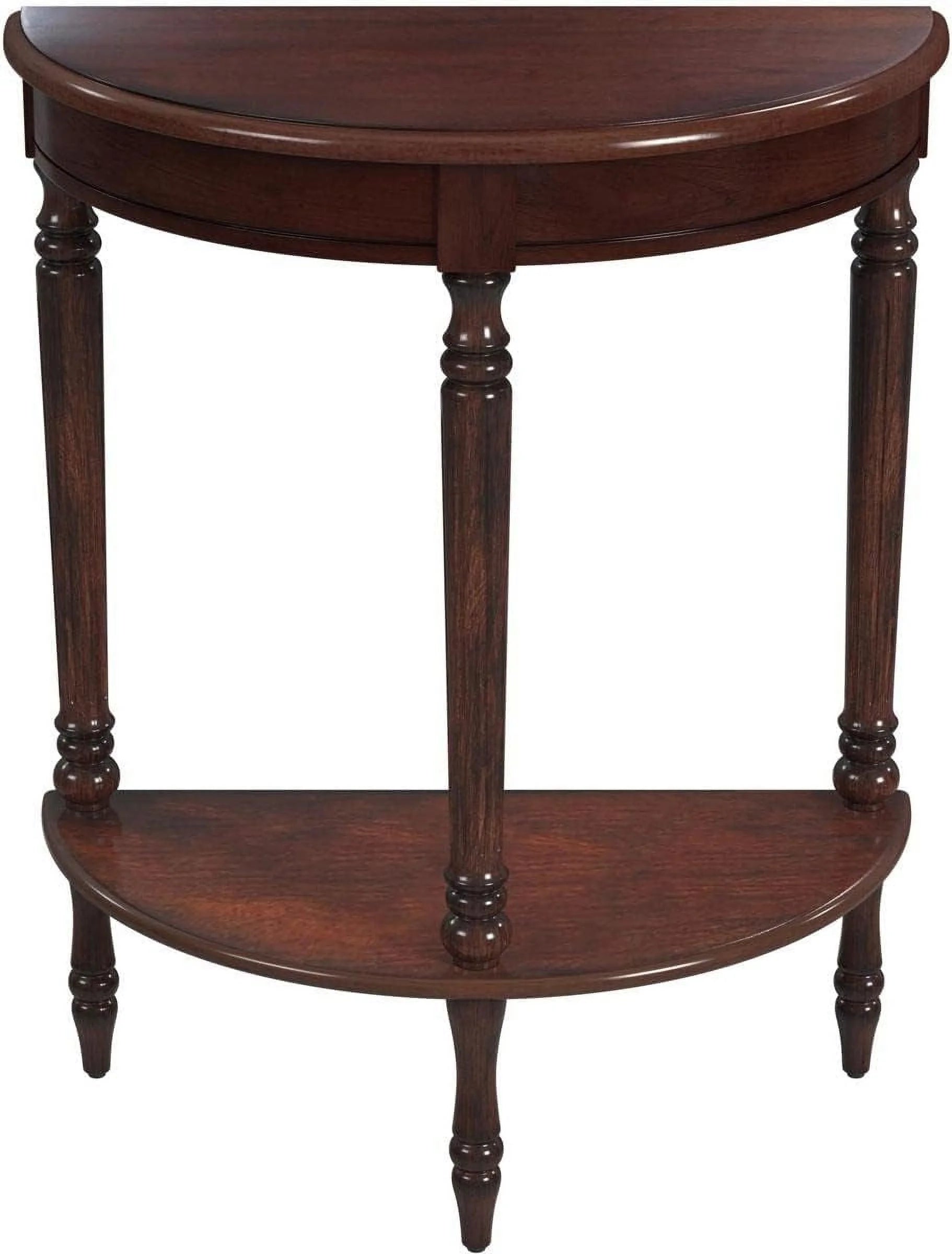 Cherry Brown Demilune Console Table U106107