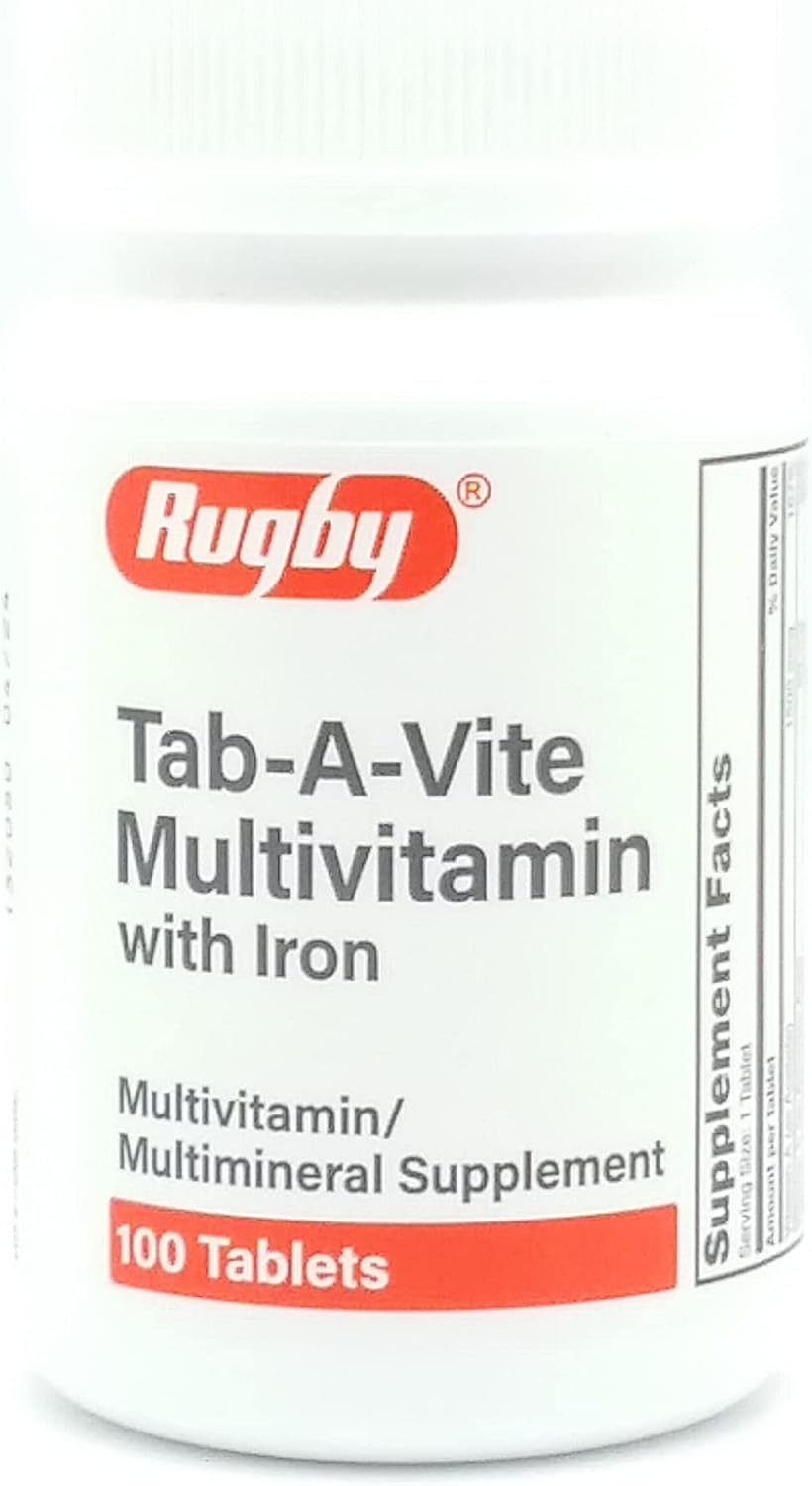 Multivitamin with Iron Multimineral Supplement 100 Tablets W1123