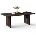 Brown Rectangle Large Wood Dining Table F45164