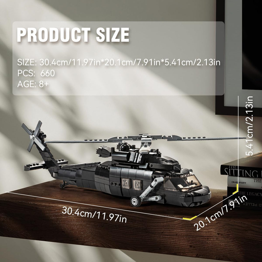 700 Pieces Military Helicopter Building Bricks Set L834428