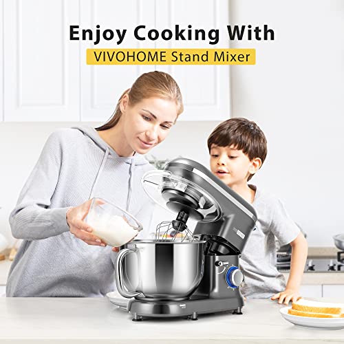 650W 6 Quart Tilt-Head Stand Mixer with Beater, Dough Hook and Wire Whip J36819