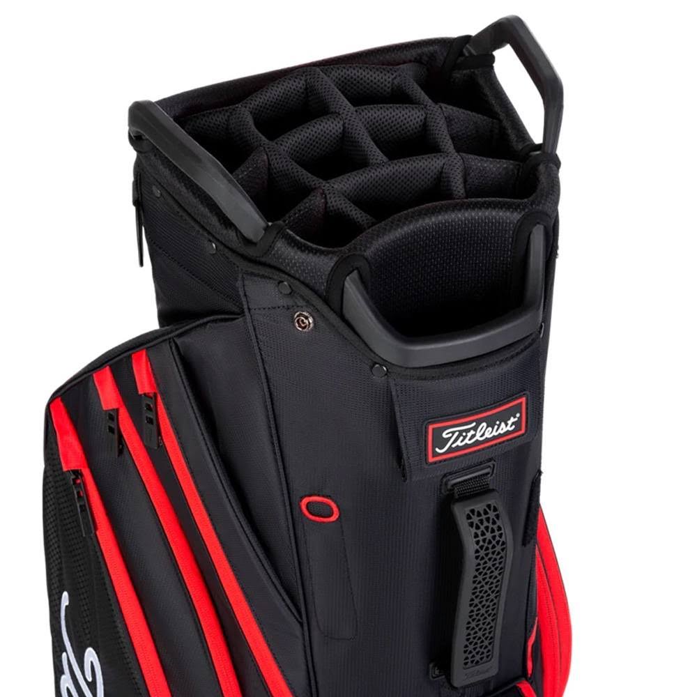 Black/Black/Red Lightweight Golf Bag T592