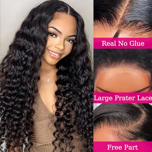 28 Inch Deep Wave Lace Front Human Hair Wig V24210