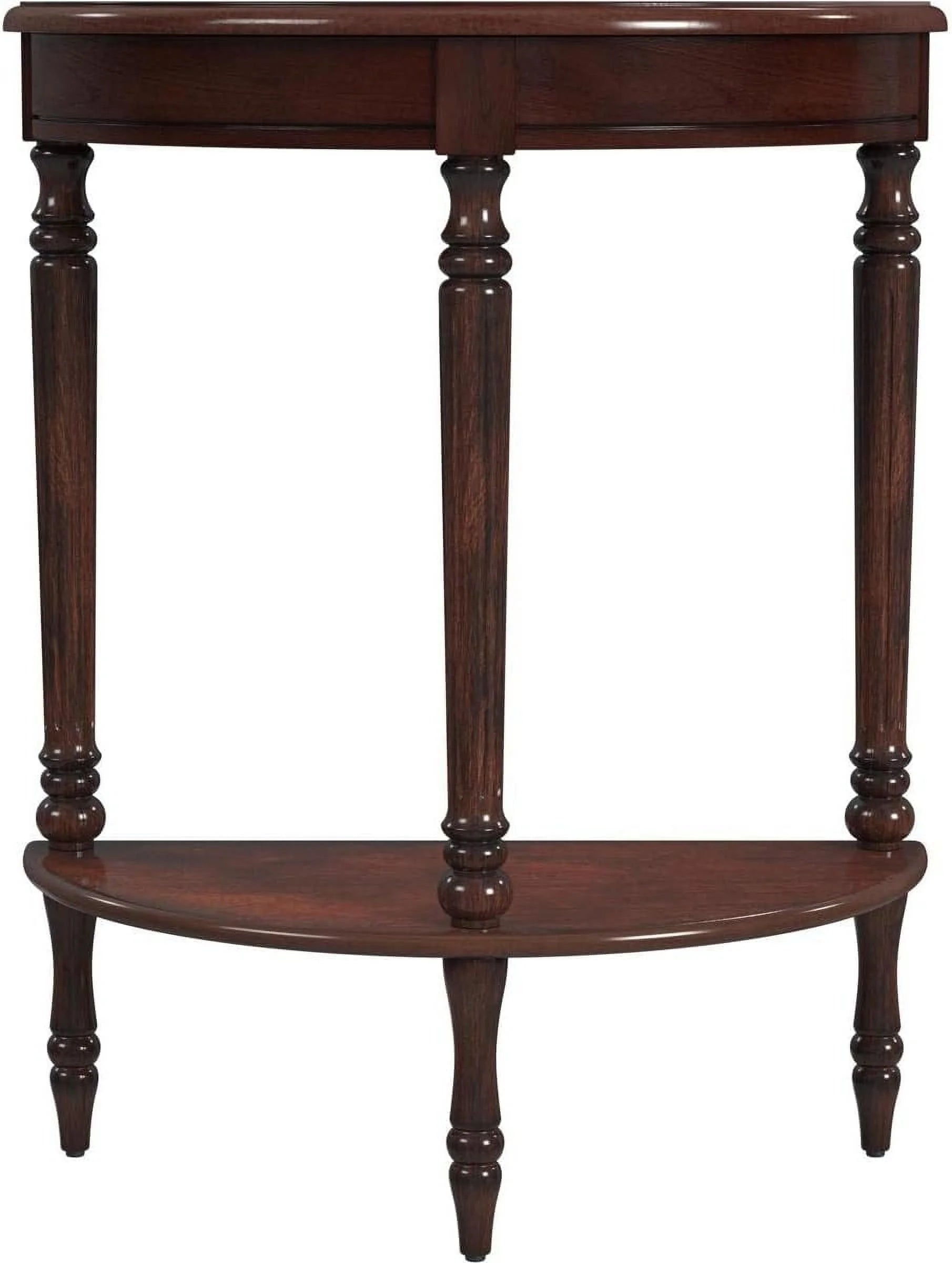 Cherry Brown Demilune Console Table U106107