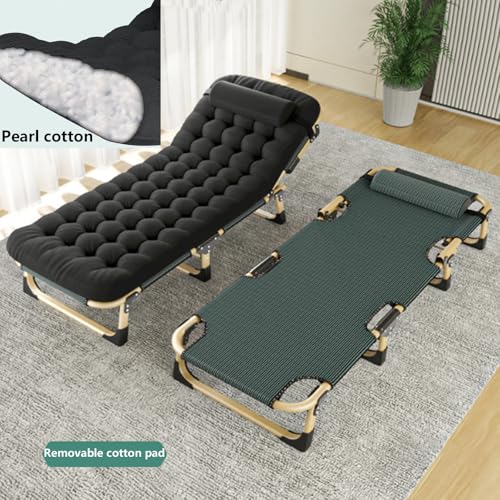 Blue Portable Folding Camping Cot with Mattress and Pillow A15993