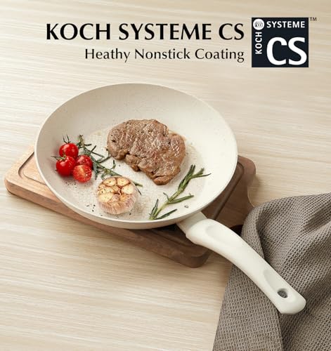 White 10 Inch Nonstick Marble Frying Pan R641