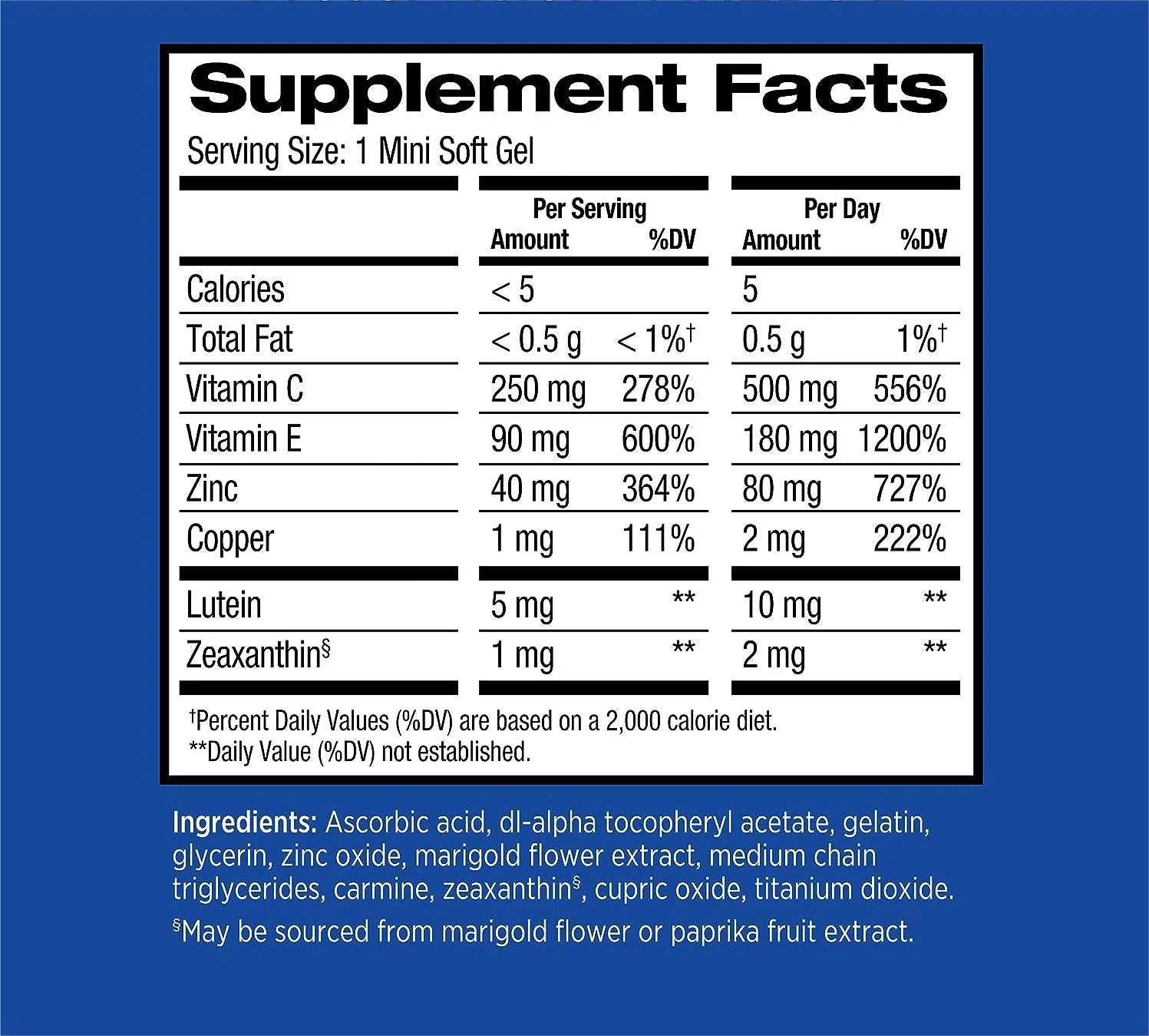 210 Softgels Eye Mineral Supplement X784878