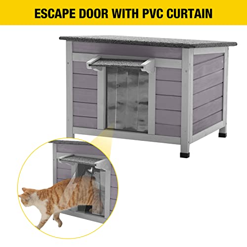 Cat House with Escape Door Insulated Weatherproof Roof K73659