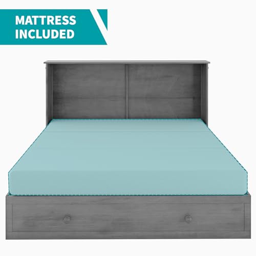 Murphy Bed with USB Charging Station, Memory Foam Queen Size Mattress, Storage Drawer N782