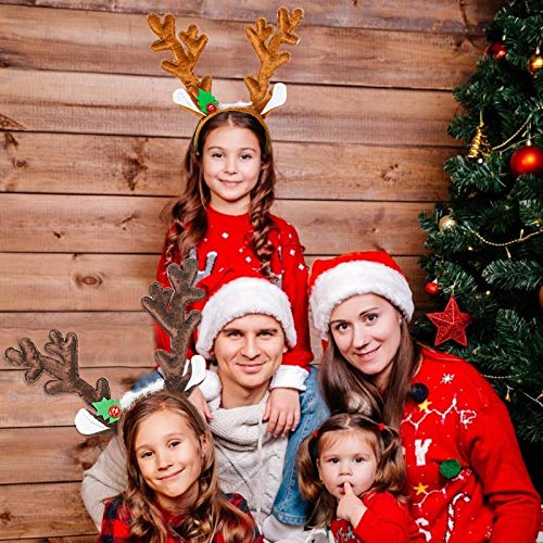 Reindeer Antlers Headband, 2PCS Deer Antlers with Bells K4665