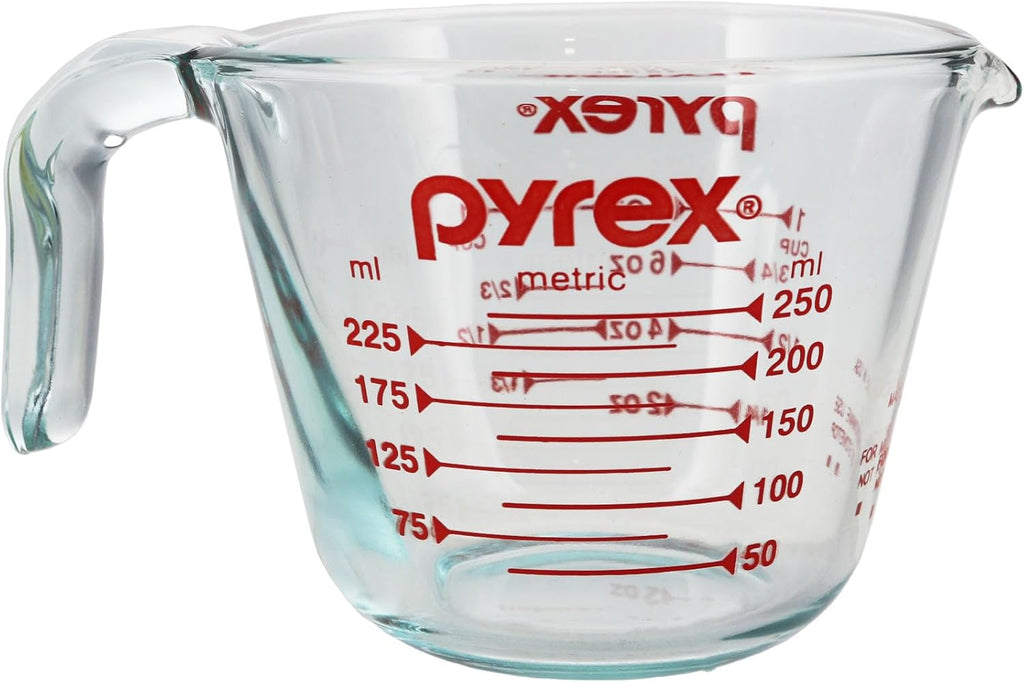 1-Cup Clear Measuring Cup with Red Measurements J65362