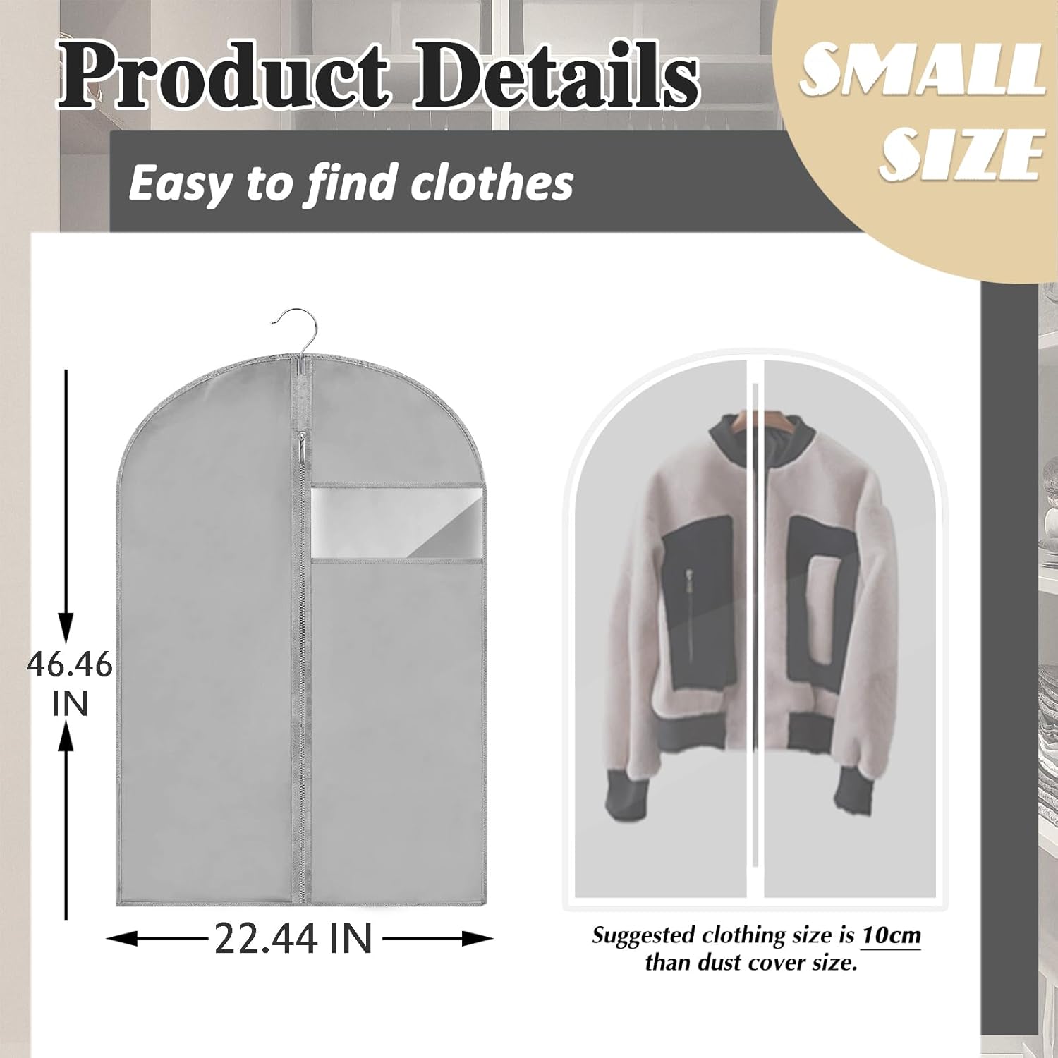 45'' Grey Garment Bag for Gowns X592312