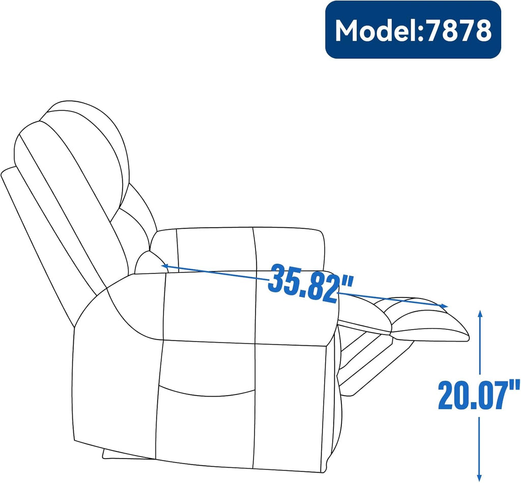 Brown Genuine Leather Power Lift Recliner Chair with Heat Massage X674518