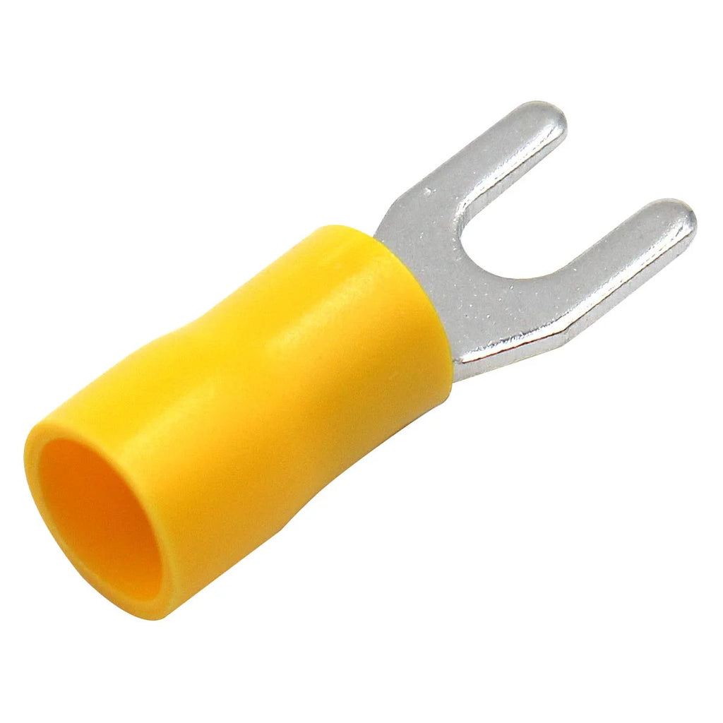 Insulated Fork Spade Wire Connector Electrical Crimp Terminal SV5.5-4 12-10 AWG Pack of 100 T771